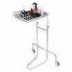 Stainless Steel Lab Cart with Single Tray & 2 Silent Wheels for Lab Clinic