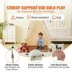 Kids Play Tent Teepee Tent for Kids 1-5 Years Old Foldable Toddler Tent with Mat and Carrying Bag Tent for Kids with Windows for Indoor and Outdoor