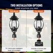 2 PCs Dusk to Dawn Outdoor Lamp Post Light Fixture 530 mm Pole Pier Mount