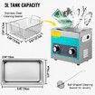 Knob Ultrasonic Cleaner 3L 40kHz Ultrasonic Cleaning Machine Knob Control Sonic Cleaner 304 Stainless Steel Ultrasonic Cleaner Machine with Heater & Timer
