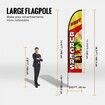 Burger Restaurant Advertising Feather Flag Kit Swooper Flag Poles 16.3 FT