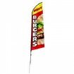 Burger Restaurant Advertising Feather Flag Kit Swooper Flag Poles 16.3 FT