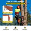 Tree Climbing Spikes 1 Pair Stainless Steel Pole Climbing Spurs w/ Adjustable Straps & Cow Leather Padding Arborist Equipment for Climbers Logging Hunting