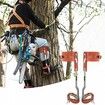 Tree Climbing Spikes 1 Pair Stainless Steel Pole Climbing Spurs w/ Adjustable Straps & Cow Leather Padding Arborist Equipment for Climbers Logging Hunting
