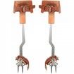 Tree Climbing Spikes 1 Pair Stainless Steel Pole Climbing Spurs w/ Adjustable Straps & Cow Leather Padding Arborist Equipment for Climbers Logging Hunting