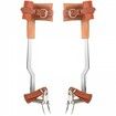 Tree Climbing Spikes 1 Pair Stainless Steel Pole Climbing Spurs w/ Adjustable Straps & Cow Leather Padding Arborist Equipment for Climbers Logging Hunting