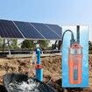 Solar Water Pump DC 96W Submersible Deep Well Pump Max Flow 1.6 GPM Max Head 70 m Max Submersion Depth 30 m Solar Powered Water Pump