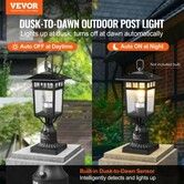 2 PCs Dusk to Dawn Outdoor Lamp Post Light Fixture 400 mm Pole Pier Mount