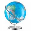 Illuminated World Globe with Stand 330.2 mm Educational Earth Globe with Stable Heavy Metal Base and LED Constellation Night Light HD Printed Map Spinning