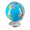 Illuminated World Globe with Stand 330.2 mm Educational Earth Globe with Stable Heavy Metal Base and LED Constellation Night Light HD Printed Map Spinning