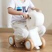 3 in 1 Rocking Horse for Toddlers 1-3 Years Baby Rocking Horse with Detachable Balance Board and 4 Smooth Wheels Support up to 80 lbs HDPE Material