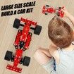 Car Building Kits 201Pieces Building Cars Metal Erector Set Racing Car Building Kits Assembly Red Vehicle  Kids Boys  Chirstmas Birthday Gift