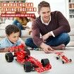 Car Building Kits 201Pieces Building Cars Metal Erector Set Racing Car Building Kits Assembly Red Vehicle  Kids Boys  Chirstmas Birthday Gift