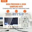 Digital Oscilloscope 1GS/S Sampling Rate 100MHZ Bandwidth Portable Oscilloscope with 4 Channels Color Screen 30 Automatic Measurement Functions for Electronic Circuit Testing DIY