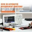 Digital Oscilloscope 1GS/S Sampling Rate 100MHZ Bandwidth Portable Oscilloscope with 4 Channels Color Screen 30 Automatic Measurement Functions for Electronic Circuit Testing DIY