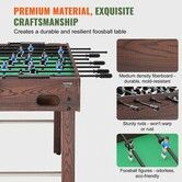 Foosball Table 48 inch Standard Size Foosball Table Indoor Full Size Foosball Table for Home Family and Game Room Soccer with Foosball Table Set Includes 2 Balls and 2 Cup Holders