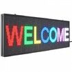 Programmable LED Sign P10 Full Color LED Scrolling Panel DIY Custom Text Animation Pattern Display Board WIFI USB Control Message Shop Sign for Store Business Party Bar Advertising 99x35cm