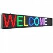 Programmable LED Sign P10 Full Color LED Scrolling Panel DIY Custom Text Animation Pattern Display Board WIFI USB Control Message Shop Sign for Store Business Party Bar Advertising 131x19cm