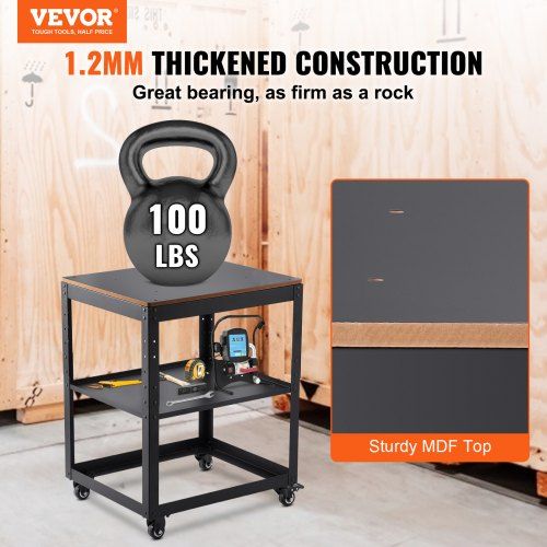 Planer Stand 100 lbs / 45 kg heavy loads Three-Gear Height Adjustable Thickness Planer Tablewith 4 Stable Casters & Storage Space for most planers saws bench-top machines power tools