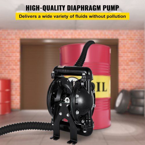 Air-Operated Double Diaphragm Pump QBY4-25L F46 35 GPM 1 Inch Inlet Outlet