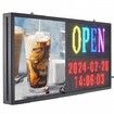 Programmable LED Sign P5 Full Color LED Scrolling Panel DIY Custom Text Animation Pattern Display Board WIFI USB Control Message Shop Sign for Store Business Party Bar Advertising 67x35cm