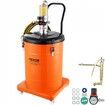 Grease Pump 40L 10.5 Gallon Capacity Air Operated Grease Pump with 3.88 m High Pressure Hose and Grease Gun Pneumatic Grease Bucket Pump with Wheels Portable Lubrication Grease Pump 50:1 Pressure Ratio