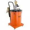 Grease Pump 40L 10.5 Gallon Capacity Air Operated Grease Pump with 3.88 m High Pressure Hose and Grease Gun Pneumatic Grease Bucket Pump with Wheels Portable Lubrication Grease Pump 50:1 Pressure Ratio