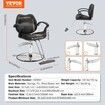 Salon Chair Barber Chair for Hair Stylist Styling Chair with Heavy Duty Hydraulic Pump 360° Swivel Hair Salon Chair with Footrest for Beauty Spa Shampoo Max Load Weight 330 lbs Black