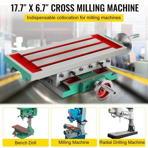 Compound Milling Machine Worktable 450x170mm 2 Axis Cross Slide Drill Vise