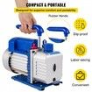 9 CFM 1 HP Rotary 2 Stage Vacuum Pump Refrigerant Gauges Tools Air Condition