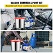 5 Gallon Vacuum Chamber Silicone Expoxy Degassing With 3CFM 1/4HP Vacuum Pump 84 L/Min