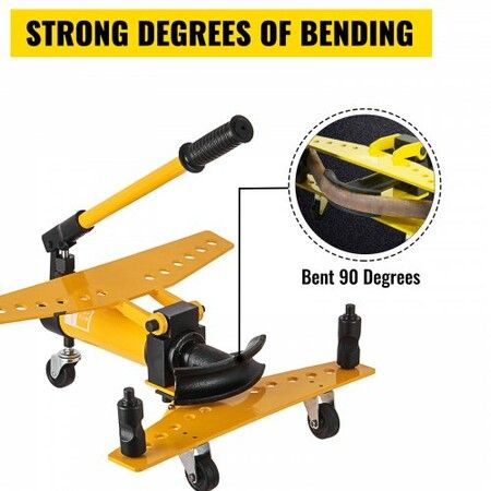 Manual Hydraulic Pipe Tube Bender Machine 10 Ton Manual Hydraulic Tube Bending Machine 1/4"-1" Diameter 6 Dies for Heating and Piping Construction