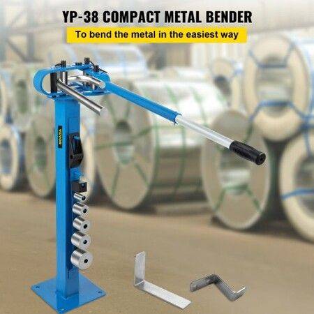 Compact Bender Metal Manual Floor Type 7 Dies 1-3" Fabrication Metal Pedestal Solid Handle Telescoping Mountable 117.2cm Handle Rod Tube