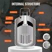 Liquid Nitrogen Tank 3 L Aluminum Alloy LN2 Container Dewar 6 Canisters