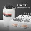 Liquid Nitrogen Tank 3 L Aluminum Alloy LN2 Container Dewar 6 Canisters