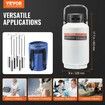 Liquid Nitrogen Tank 3 L Aluminum Alloy LN2 Container Dewar 6 Canisters