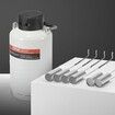 Liquid Nitrogen Tank 3 L Aluminum Alloy LN2 Container Dewar 6 Canisters