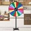 36 inch Spinning Prize Wheel 18 Slots Spinning Wheel Roulette Wheel with a Dry Erase and 2 Markers Tabletop or Floor Standing Win Fortune Spin Games