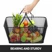 12PCS Shopping Baskets with Handles Black Metal Shopping Basket Portable Wire Shopping Basket Black Wire Mesh shopping Basket Set for Stores Shopping