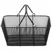 12PCS Shopping Baskets with Handles Black Metal Shopping Basket Portable Wire Shopping Basket Black Wire Mesh shopping Basket Set for Stores Shopping