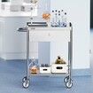 VEVOR Medical Cart 2 Layers Stainless Steel Cart 100 kg Weight Capacity Lab Utility Cart with 360° Silent Wheels and a Drawer for Lab Clinic Kitchen Salon