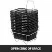 Shopping Baskets with Handles 12PCS Black Metal Shopping Basket Portable Wire Shopping Basket Black Wire Mesh shopping Basket Set