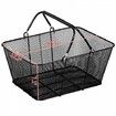 Shopping Baskets with Handles 12PCS Black Metal Shopping Basket Portable Wire Shopping Basket Black Wire Mesh shopping Basket Set