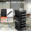 Ultimate Salon Trolley Cart Lockable Beauty Salon Cart for Stylist w/ 6 Removable Drawers & Tool Holder Plastic Hairdressing Rolling Cart w/ Lockable Wheel