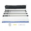 Dust Barrier Poles 12 Ft Barrier Poles Dust Barrier System with 4 Telescoping Poles Magnetic Zipper Carry Bag and 32.8x13.12 Ft Plastic Film