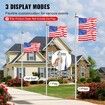 25FT Detachable Flagpole Kit Heavy Duty Aluminum Flag Pole Silver