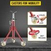 Pipe Stand Pipe Jack Stands with Casters Adjustable Height 28-52 Inch V Head Pipe Stand 882 LB Folding Portable Pipe Stands 1/8 to 12 Inch Pipe