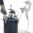 Spray Paint Pressure Pot Tank 10L/2.5gal Air Paint Pressure Pot 1.5mm+4mm Two Nozzles Two Spray Paint Guns for Industry Home Decor Architecture