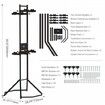 4 Bike Storage Rack Free Standing Gravity Wall Vertical Bike Rack Fully Adjustable Bike Rack Garage Sturdy Steel & Easy Assemble for Garage Living Room