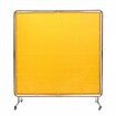 Welding Screen with Frame 6'x6' Welding Curtain Screen on 4 Wheels Yellow